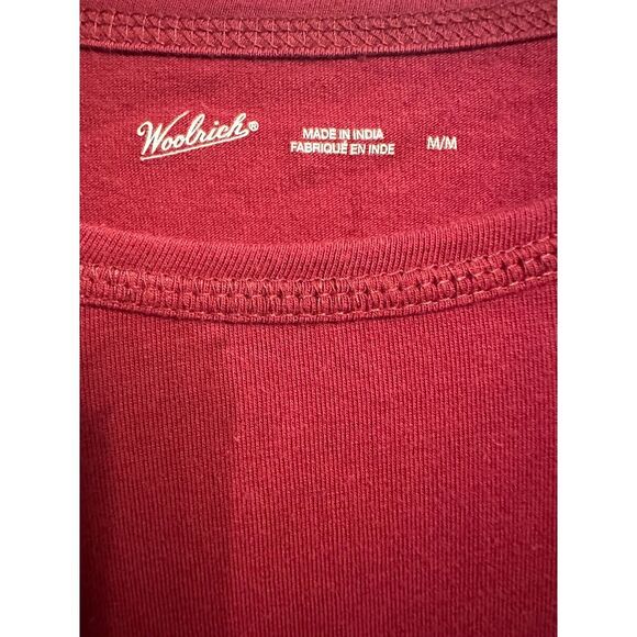 Woolrich Women's 7003 Laureldale Long Sleeve T-Shirt Stretch Cotton Burgundy M - Picture 6 of 6